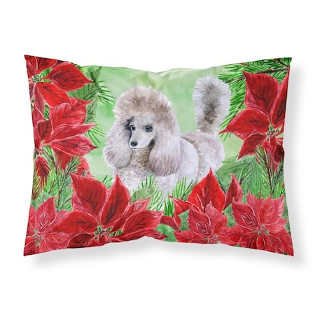 Jensendistributionservices Poodle Poinsettas Fabric Standard Pillowcase MI2551553